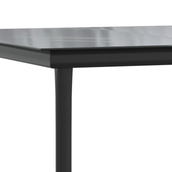 Set mobilier de grădină, 7 piese, negru, poliratan - WALTI WALTI