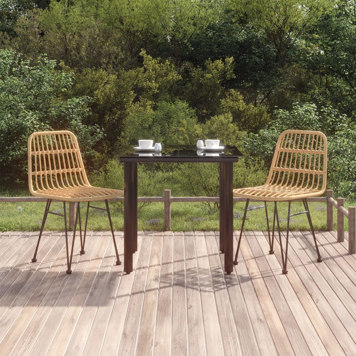 Set mobilier de grădină, 3 piese, poliratan WALTI