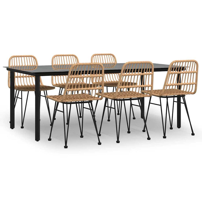 Set mobilier de grădină, 7 piese, poliratan - WALTI WALTI