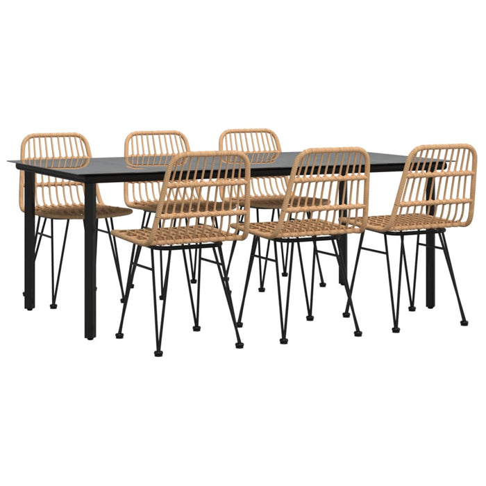 Set mobilier de grădină, 7 piese, poliratan - WALTI WALTI