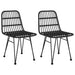 Set mobilier de grădină, 3 piese, negru, poliratan - WALTI WALTI
