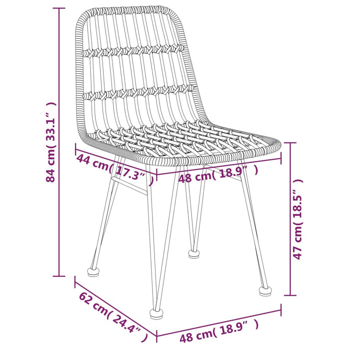 Set mobilier de grădină, 5 piese, negru, poliratan WALTI