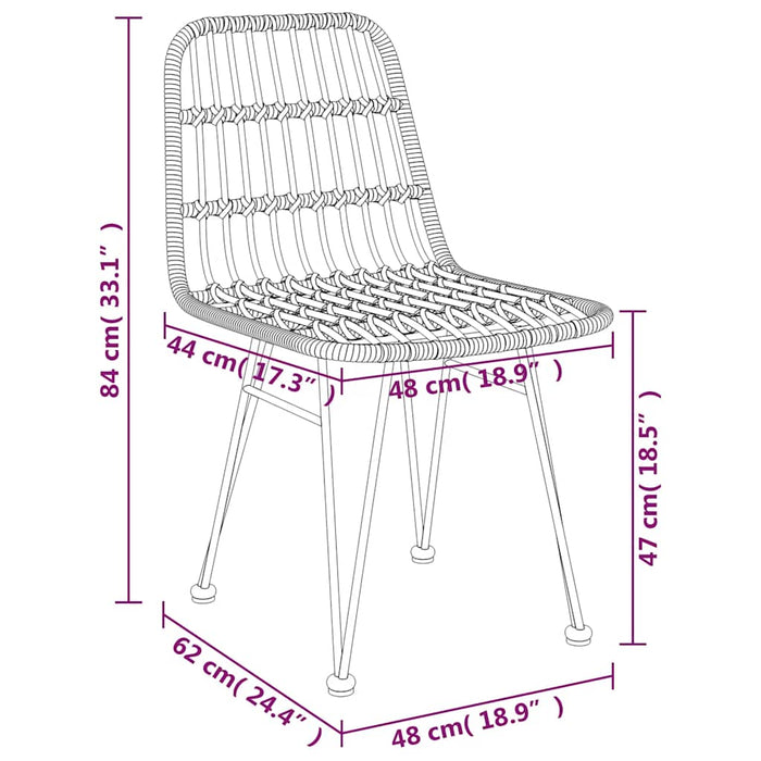 Set mobilier de grădină, 5 piese, negru, poliratan WALTI