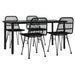 Set mobilier de grădină, 5 piese, negru, poliratan - WALTI WALTI