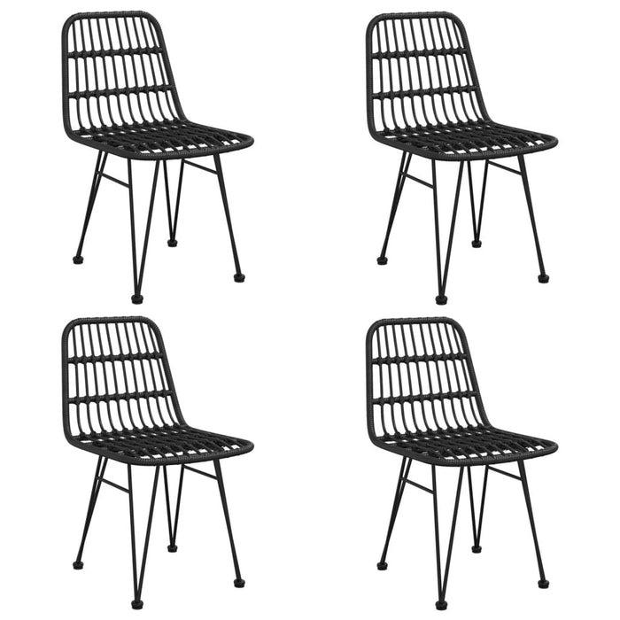 Set mobilier de grădină, 5 piese, negru, poliratan - WALTI WALTI