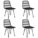 Set mobilier de grădină, 5 piese, negru, poliratan - WALTI WALTI
