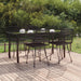 Set mobilier de grădină, 5 piese, negru, poliratan - WALTI WALTI