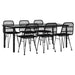 Set mobilier de grădină, 7 piese, negru, poliratan - WALTI WALTI