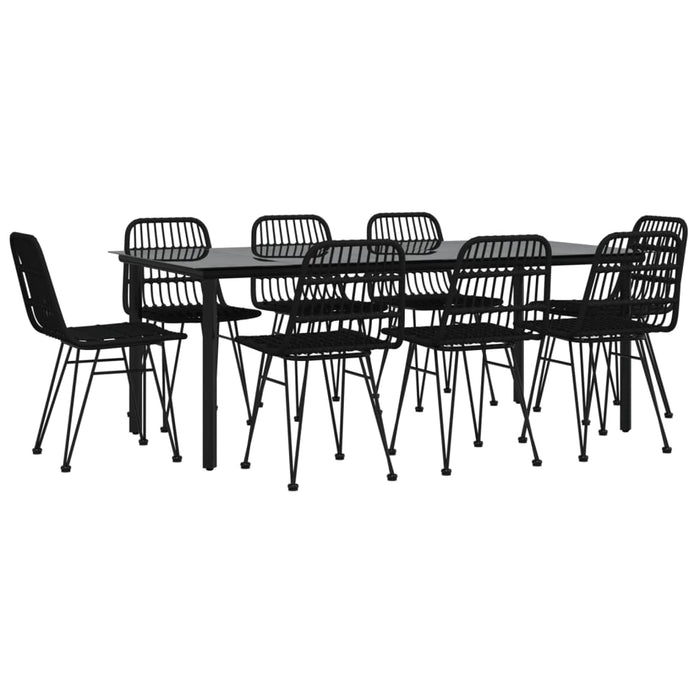 Set mobilier de grădină, 9 piese, poliratan WALTI