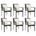 Set mobilier de grădină cu perne, 7 piese, negru, poliratan - WALTI WALTI