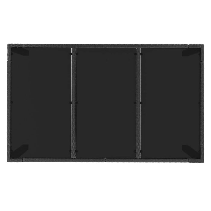 Set mobilier de grădină cu perne, 7 piese, negru, poliratan - WALTI WALTI