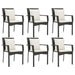 Set mobilier de grădină cu perne, 7 piese, negru, poliratan - WALTI WALTI