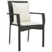 Set mobilier de grădină cu perne, 7 piese, negru, poliratan - WALTI WALTI
