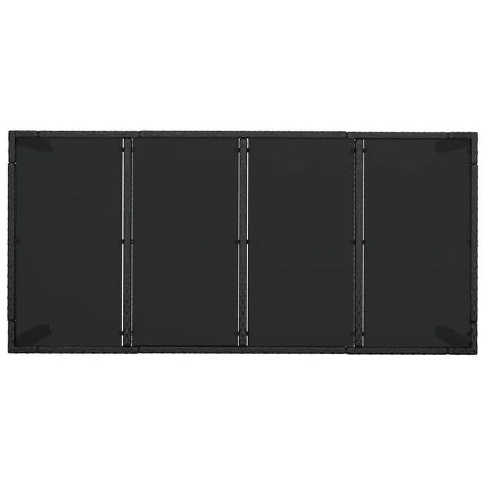 Set mobilier de grădină cu perne, 9 piese, negru, poliratan - WALTI WALTI