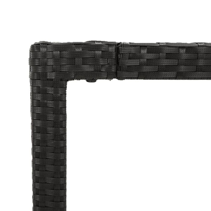 Set mobilier de grădină cu perne, 9 piese, negru, poliratan - WALTI WALTI