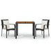 Set mobilier de grădină cu perne, 3 piese, negru, poliratan - WALTI WALTI