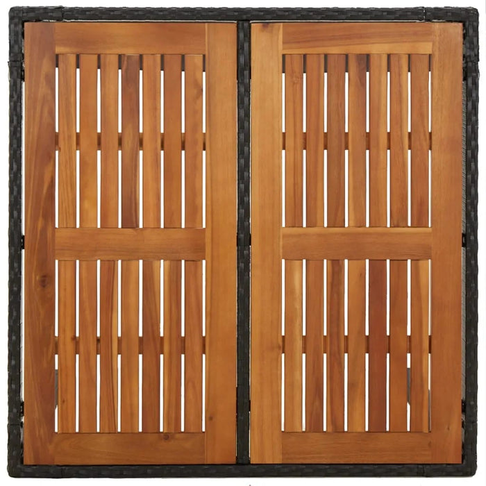 Set mobilier de grădină cu perne, 5 piese, negru, poliratan - WALTI WALTI