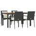 Set mobilier de grădină cu perne, 5 piese, negru, poliratan - WALTI WALTI