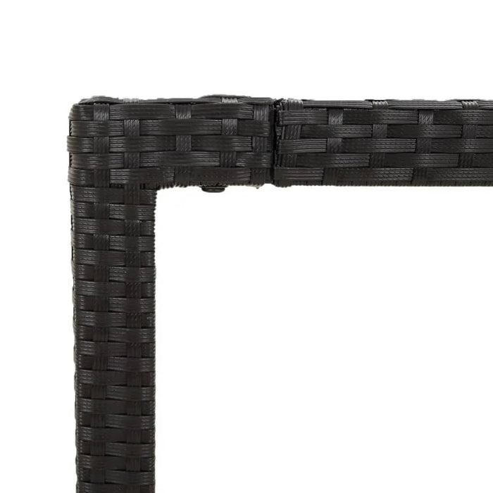 Set mobilier de grădină cu perne, 7 piese, negru, poliratan WALTI