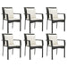 Set mobilier de grădină cu perne, 7 piese, negru, poliratan - WALTI WALTI