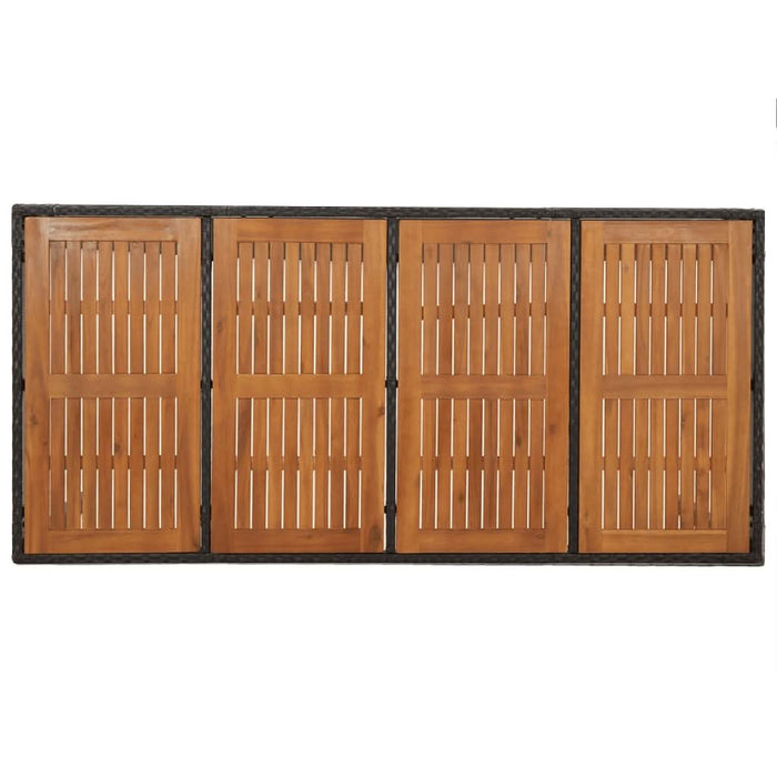 Set mobilier de grădină cu perne, 7 piese, negru, poliratan - WALTI WALTI
