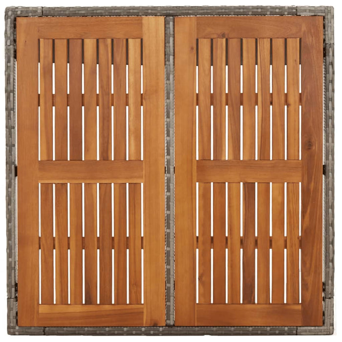 Set mobilier de grădină cu perne, 5 piese, gri, poliratan WALTI