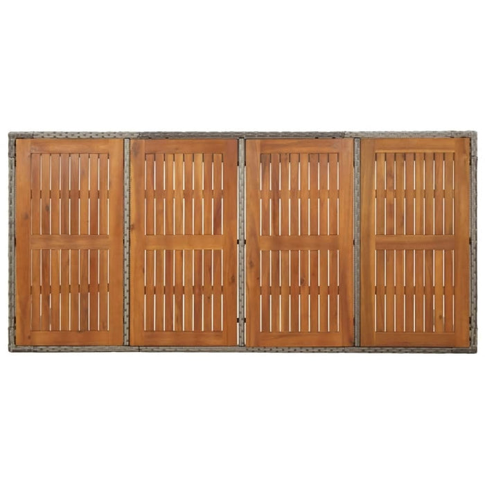 Set mobilier de grădină cu perne, 7 piese, gri, poliratan - WALTI WALTI