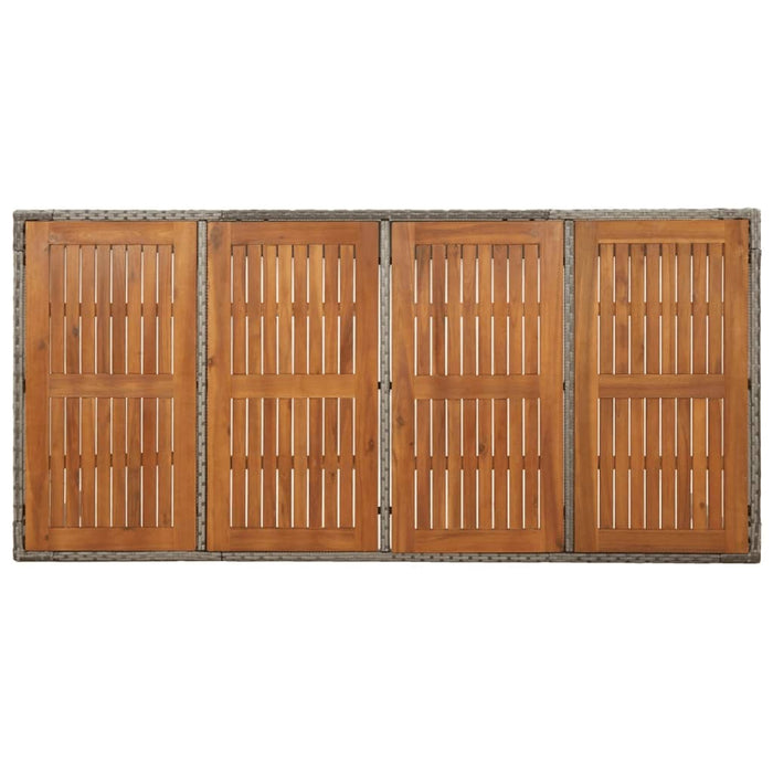 Set mobilier grădină cu perne, 9 piese, gri, poliratan - WALTI WALTI