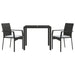Set mobilier de grădină cu perne, 3 piese, negru, poliratan - WALTI WALTI