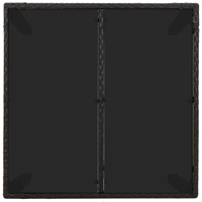 Set mobilier de grădină cu perne, 3 piese, negru, poliratan - WALTI WALTI