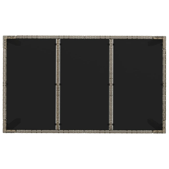 Set mobilier de grădină cu perne, 7 piese, gri, poliratan WALTI