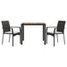 Set mobilier de grădină cu perne, 3 piese, negru, poliratan - WALTI WALTI