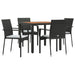 Set mobilier de grădină cu perne, 5 piese, negru, poliratan - WALTI WALTI