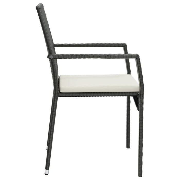 Set mobilier de grădină cu perne, 5 piese, negru, poliratan - WALTI WALTI