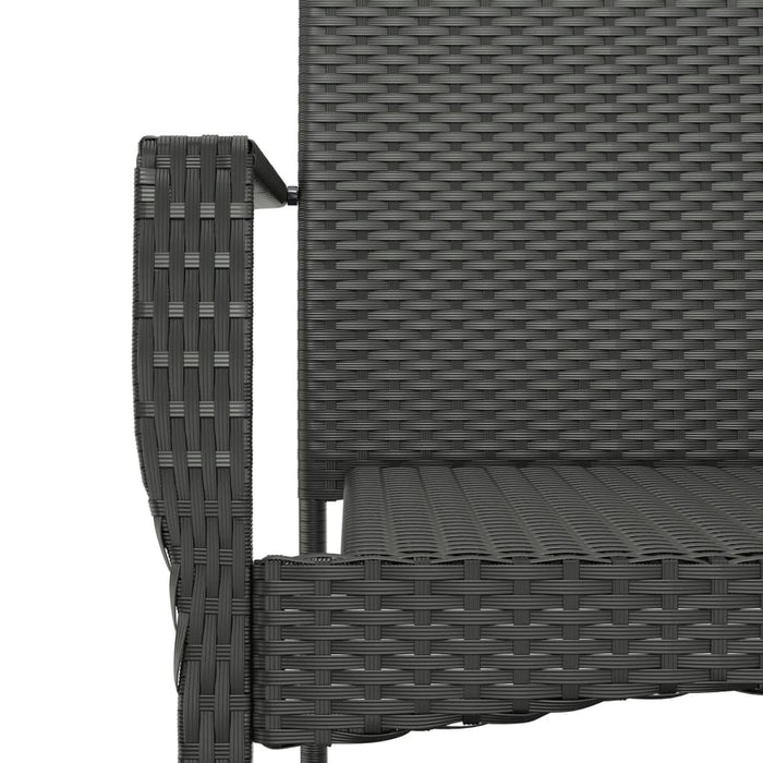 Set mobilier de grădină cu perne, 5 piese, negru, poliratan - WALTI WALTI