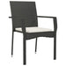 Set mobilier de grădină cu perne, 5 piese, negru, poliratan - WALTI WALTI