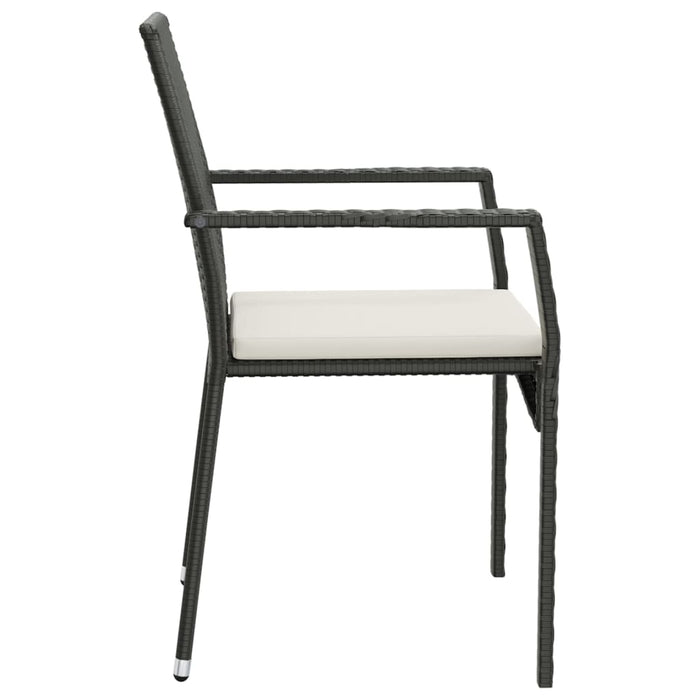 Set mobilier de grădină cu perne, 5 piese, negru, poliratan - WALTI WALTI