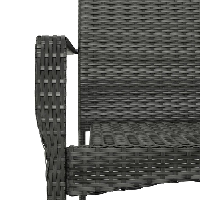 Set mobilier de grădină cu perne, 5 piese, negru, poliratan - WALTI WALTI