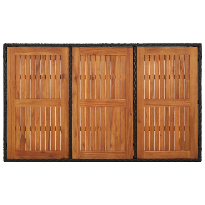 Set mobilier de grădină cu perne, 5 piese, negru, poliratan - WALTI WALTI