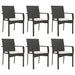 Set mobilier de grădină cu perne, 7 piese, negru, poliratan - WALTI WALTI