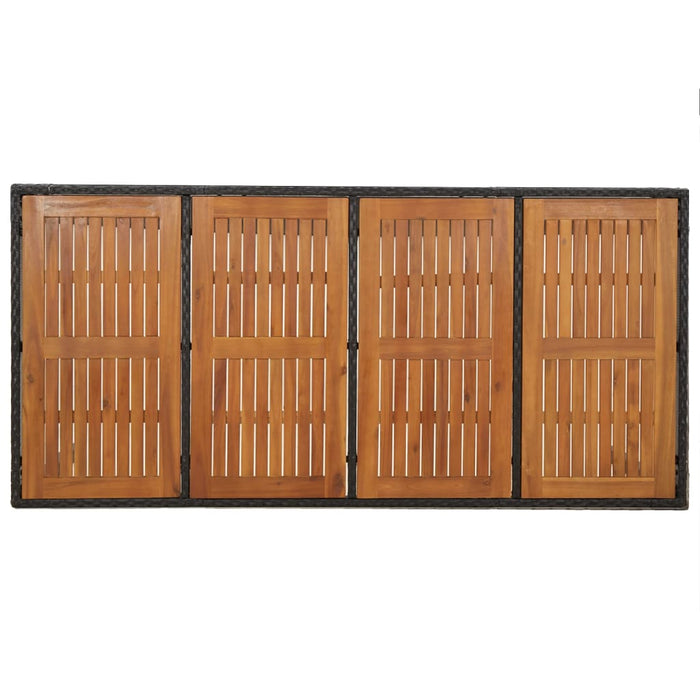Set mobilier de grădină cu perne, 7 piese, negru, poliratan - WALTI WALTI