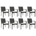 Set mobilier de grădină cu perne, 9 piese, negru, poliratan - WALTI WALTI