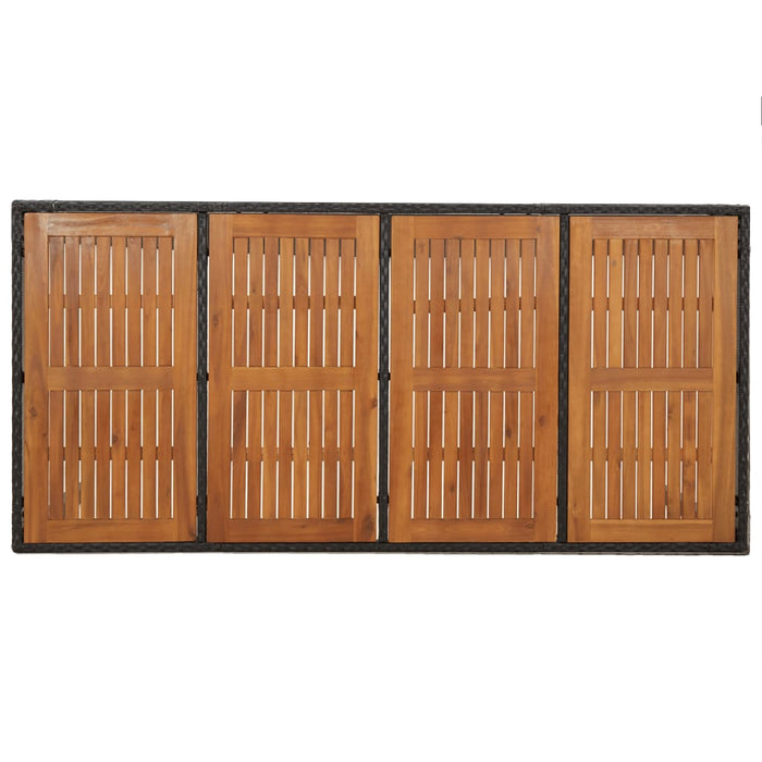 Set mobilier de grădină cu perne, 9 piese, negru, poliratan - WALTI WALTI