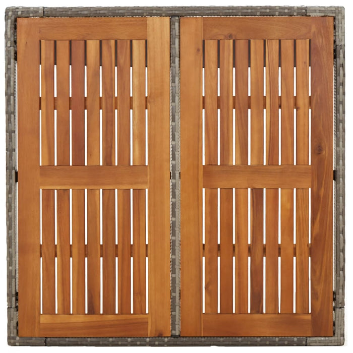 Set mobilier de grădină cu perne, 5 piese, gri, poliratan WALTI