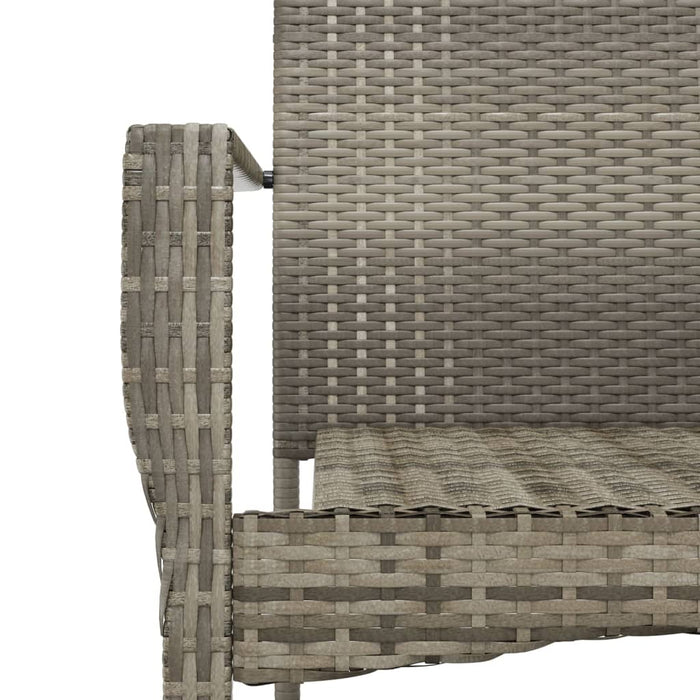 Set mobilier grădină cu perne, 9 piese, gri, poliratan WALTI