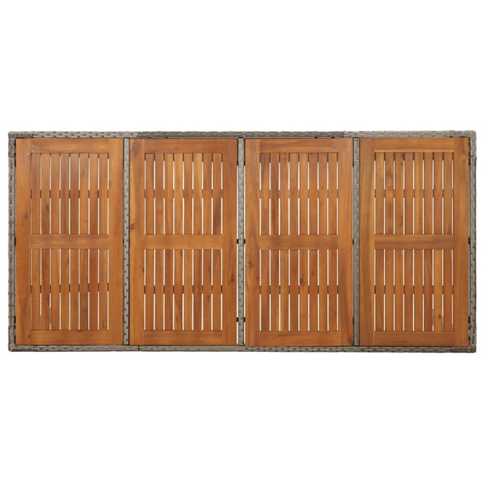 Set mobilier grădină cu perne, 9 piese, gri, poliratan WALTI