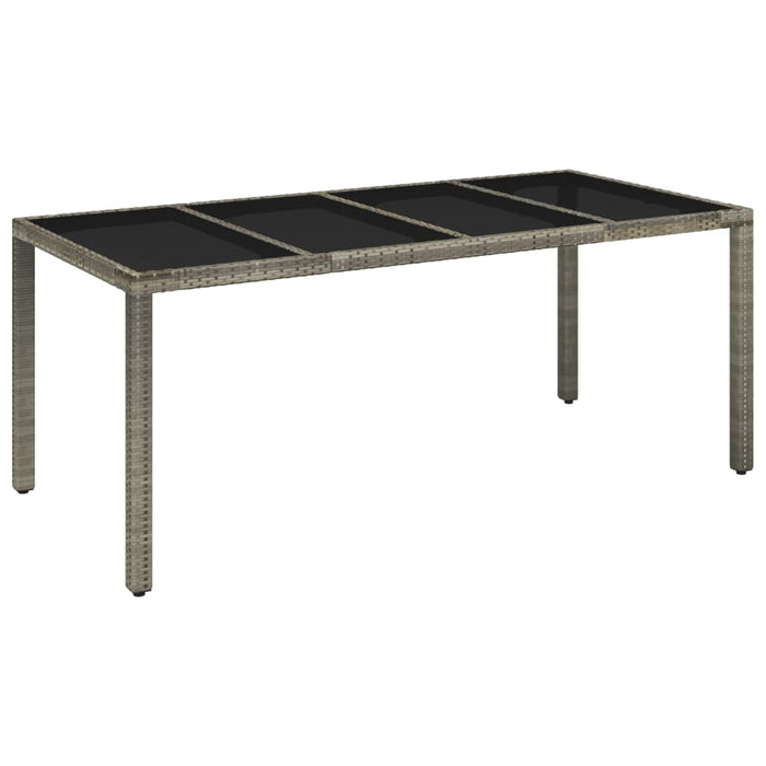 Set mobilier grădină cu perne, 9 piese, gri, poliratan - WALTI WALTI
