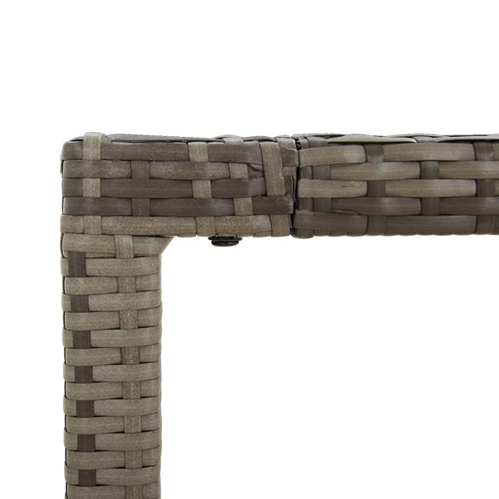 Set mobilier grădină cu perne, 9 piese, gri, poliratan - WALTI WALTI