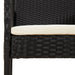 Set mobilier de grădină cu perne, 5 piese, negru, poliratan - WALTI WALTI