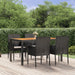 Set mobilier de grădină cu perne, 5 piese, negru, poliratan - WALTI WALTI